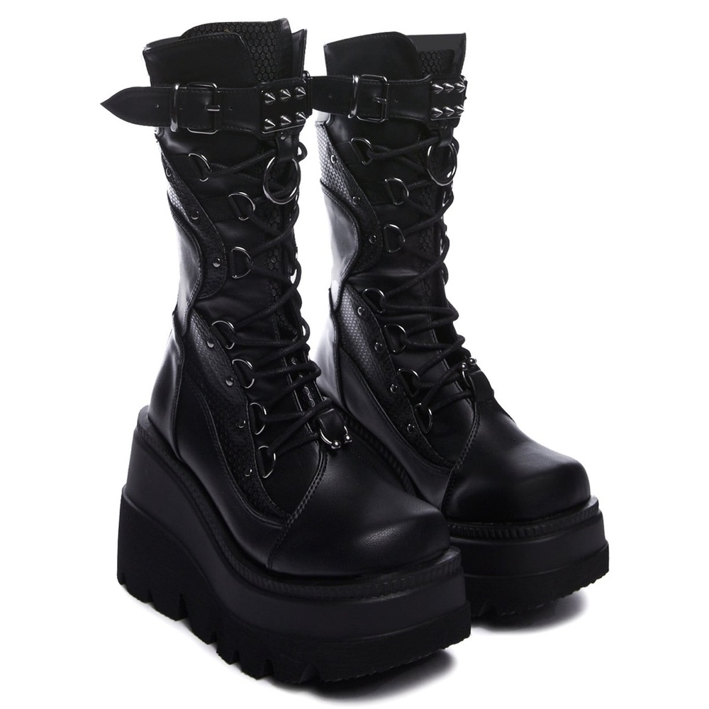 Demonia High Rise Shaker 70 Boots Sz 8